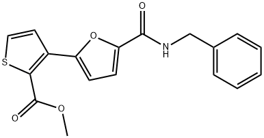 METHYL 3-(5-[(BENZYLAMINO)CARBONYL]-2-FURYL)-2-THIOPHENECARBOXYLATE Struktur