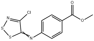 METHYL 4-[(4-CHLORO-5H-1,2,3-DITHIAZOL-5-YLIDEN)AMINO]BENZENECARBOXYLATE Struktur