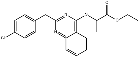 ETHYL 2-([2-(4-CHLOROBENZYL)-4-QUINAZOLINYL]SULFANYL)PROPANOATE Struktur