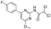 N1-[4-(4-FLUOROPHENYL)-6-METHOXYPYRIMIDIN-2-YL]-2,2-DICHLOROACETAMIDE Struktur