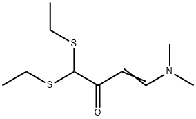 4-(DIMETHYLAMINO)-1,1-BIS(ETHYLSULFANYL)-3-BUTEN-2-ONE Struktur