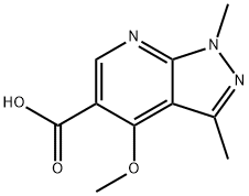 1,3-DIMETHYL-4-METHOXYPYRAZOLO[3,4-B]PYRIDINE-5-CARBOXYLIC ACID Struktur