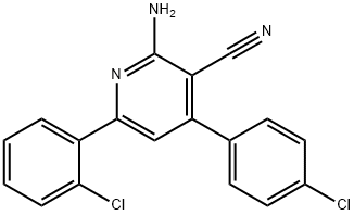 2-AMINO-6-(2-CHLOROPHENYL)-4-(4-CHLOROPHENYL)NICOTINONITRILE Struktur