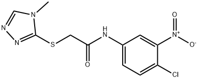 N-(4-CHLORO-3-NITROPHENYL)-2-[(4-METHYL-4H-1,2,4-TRIAZOL-3-YL)SULFANYL]ACETAMIDE Struktur