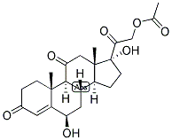 4-PREGNEN-6-BETA, 17,21-TRIOL-3,11,20-TRIONE 21 ACETATE Struktur