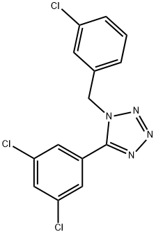 1-(3-CHLOROBENZYL)-5-(3,5-DICHLOROPHENYL)-1H-1,2,3,4-TETRAAZOLE Struktur