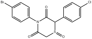 4-(4-BROMOPHENYL)-2-(4-CHLOROPHENYL)-1LAMBDA4,4-THIAZINANE-1,3,5-TRIONE Struktur