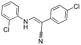 3-(2-CHLOROANILINO)-2-(4-CHLOROPHENYL)ACRYLONITRILE Struktur