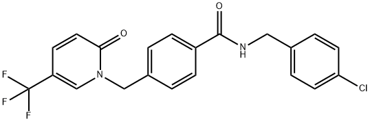 N-(4-CHLOROBENZYL)-4-([2-OXO-5-(TRIFLUOROMETHYL)-1(2H)-PYRIDINYL]METHYL)BENZENECARBOXAMIDE Struktur