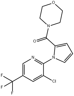 (1-[3-CHLORO-5-(TRIFLUOROMETHYL)-2-PYRIDINYL]-1H-PYRROL-2-YL)(MORPHOLINO)METHANONE Struktur