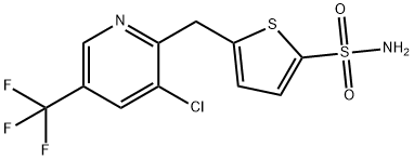 5-([3-CHLORO-5-(TRIFLUOROMETHYL)-2-PYRIDINYL]METHYL)-2-THIOPHENESULFONAMIDE Struktur