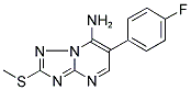 6-(4-FLUOROPHENYL)-2-(METHYLSULFANYL)[1,2,4]TRIAZOLO[1,5-A]PYRIMIDIN-7-AMINE Struktur