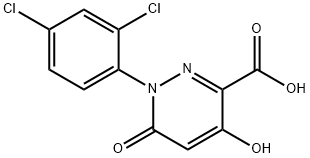 1-(2,4-DICHLOROPHENYL)-4-HYDROXY-6-OXO-1,6-DIHYDRO-3-PYRIDAZINECARBOXYLIC ACID Struktur