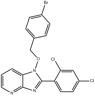 1-[(4-BROMOBENZYL)OXY]-2-(2,4-DICHLOROPHENYL)-1H-IMIDAZO[4,5-B]PYRIDINE Struktur