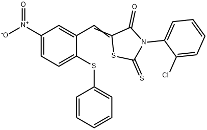 3-(2-CHLOROPHENYL)-5-([5-NITRO-2-(PHENYLSULFANYL)PHENYL]METHYLENE)-2-THIOXO-1,3-THIAZOLAN-4-ONE Struktur