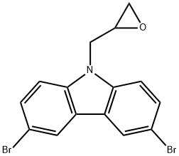 3,6-DIBROMO-9-(OXIRAN-2-YLMETHYL)-9H-CARBAZOLE Struktur