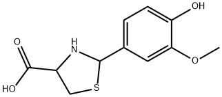 2-(4-HYDROXY-3-METHOXYPHENYL)-1,3-THIAZOLIDINE-4-CARBOXYLIC ACID Struktur