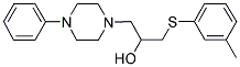 1-[(3-METHYLPHENYL)SULFANYL]-3-(4-PHENYLPIPERAZINO)-2-PROPANOL Struktur