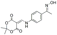 5-(((4-((HYDROXYIMINO)ETHYL)PHENYL)AMINO)METHYLENE)-2,2-DIMETHYL-1,3-DIOXANE-4,6-DIONE Struktur