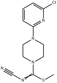 METHYL 4-(6-CHLORO-2-PYRIDINYL)-N-CYANOTETRAHYDRO-1(2H)-PYRAZINECARBIMIDOTHIOATE Struktur