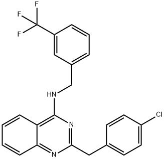 2-(4-CHLOROBENZYL)-N-[3-(TRIFLUOROMETHYL)BENZYL]-4-QUINAZOLINAMINE Struktur