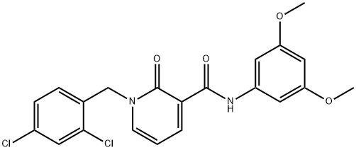 1-(2,4-DICHLOROBENZYL)-N-(3,5-DIMETHOXYPHENYL)-2-OXO-1,2-DIHYDRO-3-PYRIDINECARBOXAMIDE Struktur