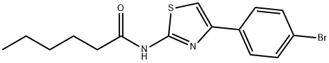 N-(4-(4-BROMOPHENYL)-2,5-THIAZOLYL)HEXANAMIDE Structure