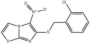 2-CHLOROBENZYL 5-NITROIMIDAZO[2,1-B][1,3]THIAZOL-6-YL SULFIDE Struktur