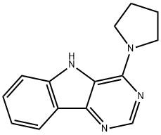 4-(1-PYRROLIDINYL)-5H-PYRIMIDO[5,4-B]INDOLE Struktur