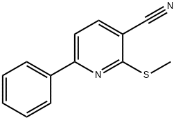 2-(METHYLSULFANYL)-6-PHENYLNICOTINONITRILE Struktur