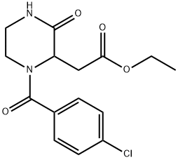 ETHYL 2-[1-(4-CHLOROBENZOYL)-3-OXO-2-PIPERAZINYL]ACETATE Struktur