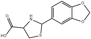 2-BENZO[D]1,3-DIOXOLEN-5-YL-1,3-THIAZOLIDINE-4-CARBOXYLIC ACID Struktur