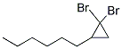 1-(2,2-DIBROMOCYCLOPROPYL)HEXANE Struktur