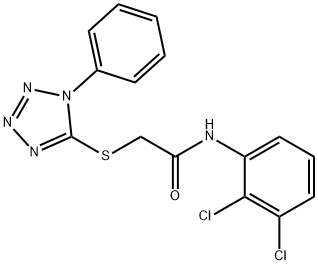 N-(2,3-DICHLOROPHENYL)-2-[(1-PHENYL-1H-1,2,3,4-TETRAAZOL-5-YL)SULFANYL]ACETAMIDE Struktur