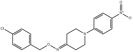 1-(4-NITROPHENYL)TETRAHYDRO-4(1H)-PYRIDINONE O-(4-CHLOROBENZYL)OXIME Struktur