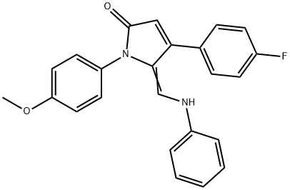 5-(ANILINOMETHYLENE)-4-(4-FLUOROPHENYL)-1-(4-METHOXYPHENYL)-1,5-DIHYDRO-2H-PYRROL-2-ONE Struktur