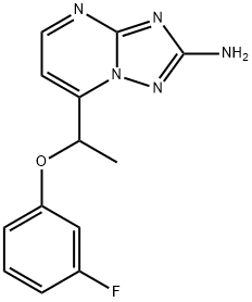 7-[1-(3-FLUOROPHENOXY)ETHYL][1,2,4]TRIAZOLO[1,5-A]PYRIMIDIN-2-AMINE Struktur