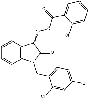 3-([(2-CHLOROBENZOYL)OXY]IMINO)-1-(2,4-DICHLOROBENZYL)-1,3-DIHYDRO-2H-INDOL-2-ONE Struktur