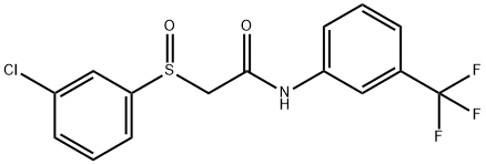 2-[(3-CHLOROPHENYL)SULFINYL]-N-[3-(TRIFLUOROMETHYL)PHENYL]ACETAMIDE Struktur