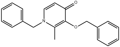 1-BENZYL-3-(BENZYLOXY)-2-METHYL-4(1H)-PYRIDINONE Struktur