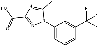 5-METHYL-1-[3-(TRIFLUOROMETHYL)PHENYL]-1H-1,2,4-TRIAZOLE-3-CARBOXYLIC ACID Struktur