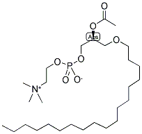 3-O-OCTADECYL-2-O-ACETYL-SN-GLYCERO-1-PHOSPHOCHOLINE Struktur