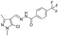 N'1-[(5-CHLORO-1,3-DIMETHYL-1H-PYRAZOL-4-YL)METHYLIDENE]-4-(TRIFLUOROMETHYL)BENZENE-1-CARBOHYDRAZIDE Struktur