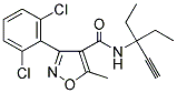 (3-(2,6-DICHLOROPHENYL)-5-METHYLISOXAZOL-4-YL)-N-(1,1-DIETHYLPROP-2-YNYL)FORMAMIDE Struktur