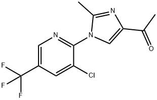 1-(1-[3-CHLORO-5-(TRIFLUOROMETHYL)-2-PYRIDINYL]-2-METHYL-1H-IMIDAZOL-4-YL)-1-ETHANONE Struktur