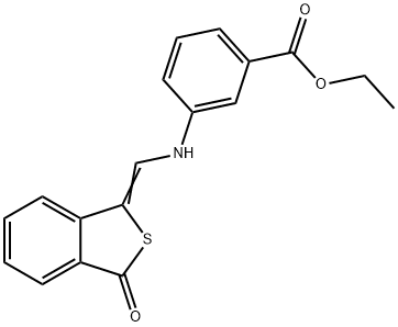 ETHYL 3-(([3-OXO-2-BENZOTHIOPHEN-1(3H)-YLIDEN]METHYL)AMINO)BENZENECARBOXYLATE Struktur