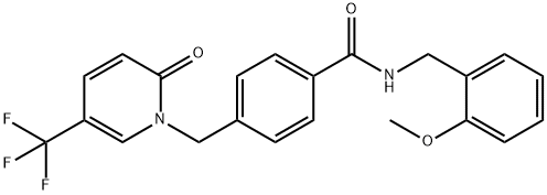 N-(2-METHOXYBENZYL)-4-([2-OXO-5-(TRIFLUOROMETHYL)-1(2H)-PYRIDINYL]METHYL)BENZENECARBOXAMIDE Struktur