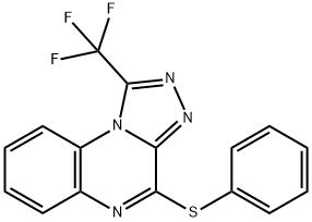 4-(PHENYLSULFANYL)-1-(TRIFLUOROMETHYL)[1,2,4]TRIAZOLO[4,3-A]QUINOXALINE Struktur