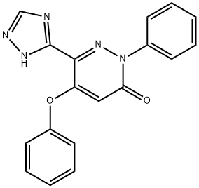 5-PHENOXY-2-PHENYL-6-(1H-1,2,4-TRIAZOL-3-YL)-3(2H)-PYRIDAZINONE Struktur