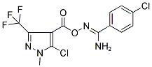 O1-([5-CHLORO-1-METHYL-3-(TRIFLUOROMETHYL)-1H-PYRAZOL-4-YL]CARBONYL)-4-CHLOROBENZENE-1-CARBOHYDROXIMAMIDE Struktur